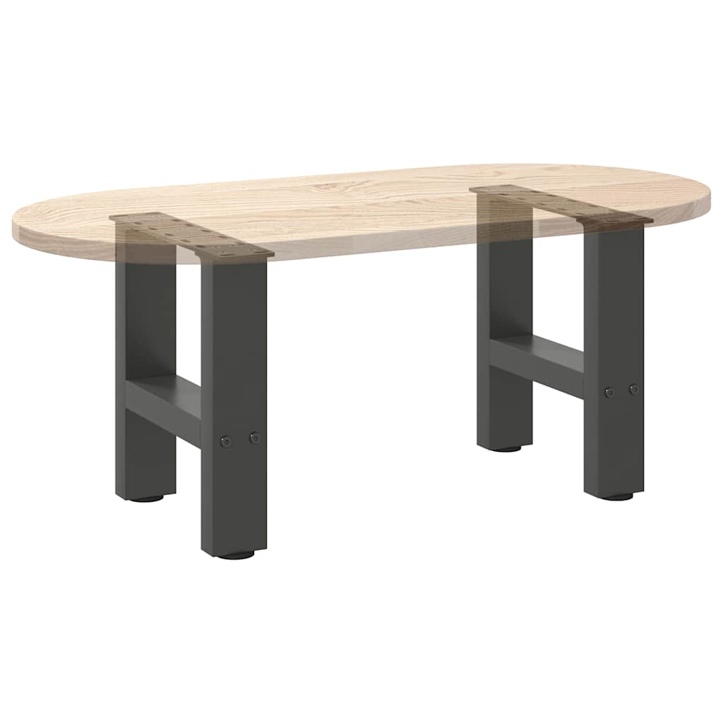 Pieds de table basse Anthracite 2 pièces 40 x (30-31) cm Acier - XIOS