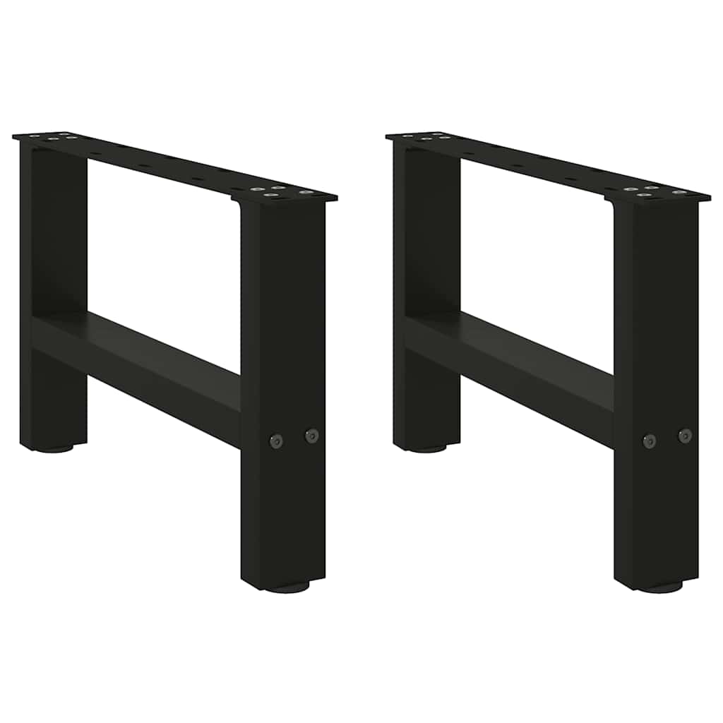 Pieds de table basse Noir 2 pièces 50 x (30-31) cm Acier - XIOS