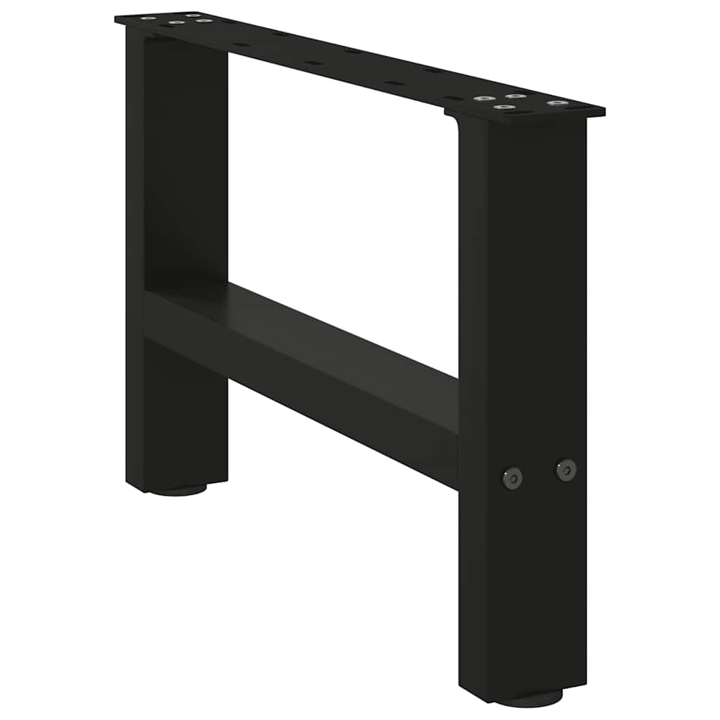 Pieds de table basse Noir 2 pièces 50 x (30-31) cm Acier - XIOS