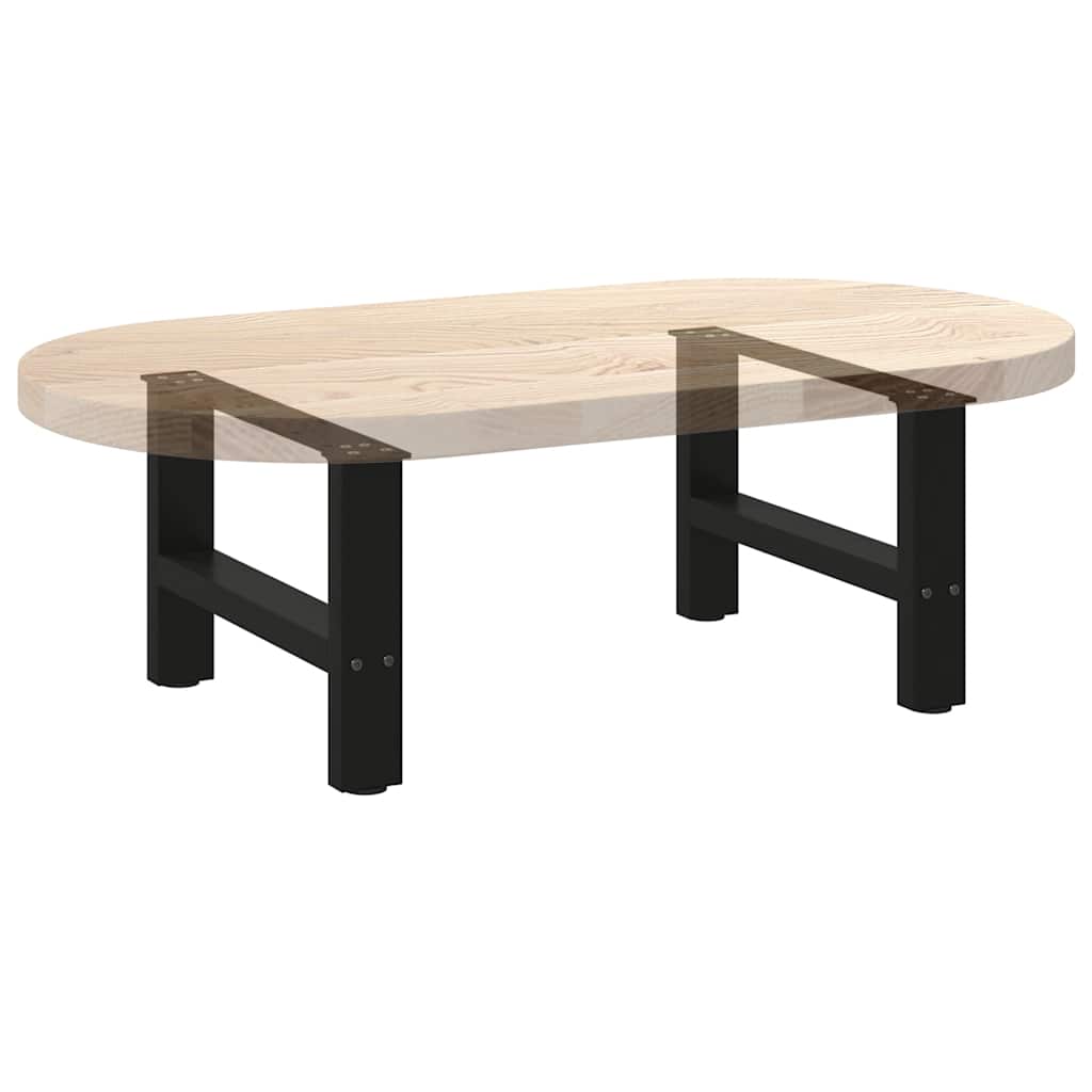 Pieds de table basse Noir 2 pièces 50 x (30-31) cm Acier - XIOS