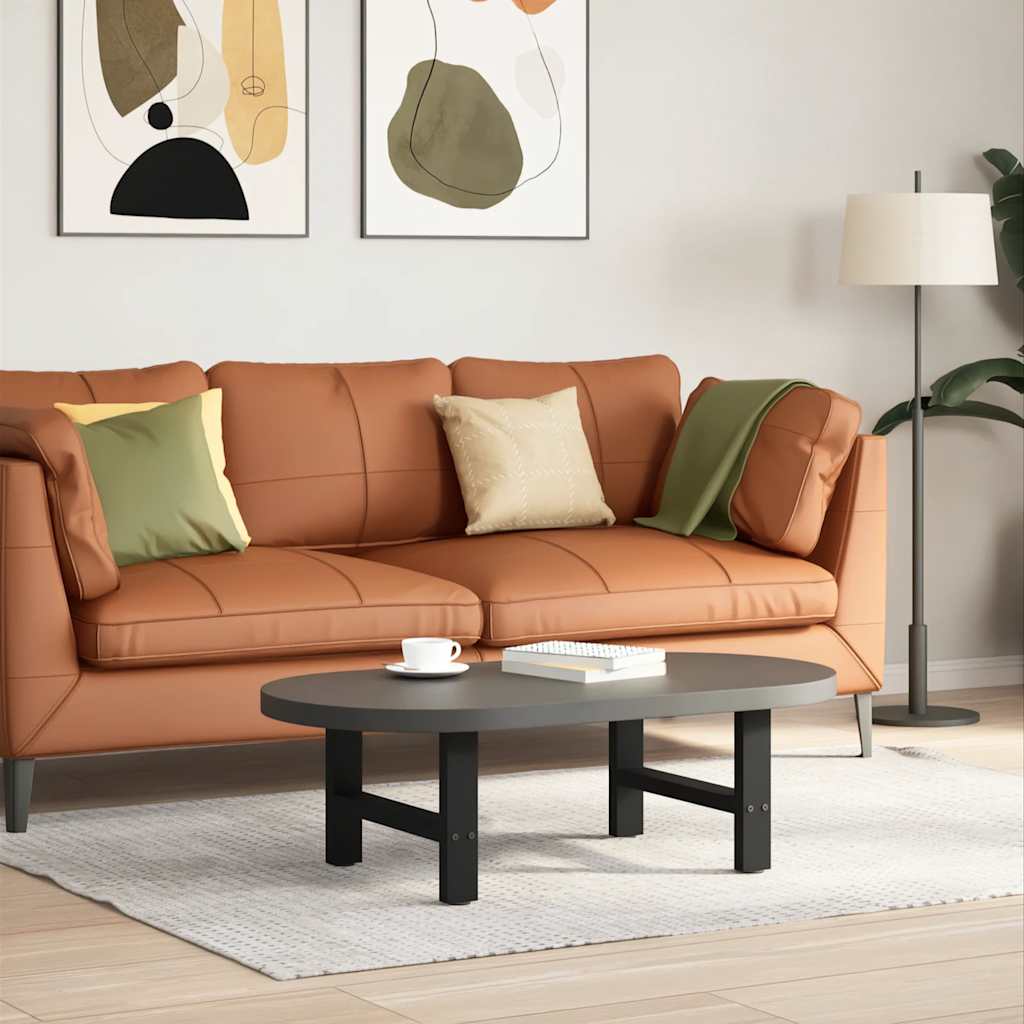 Pieds de table basse Noir 2 pièces 50 x (30-31) cm Acier - XIOS