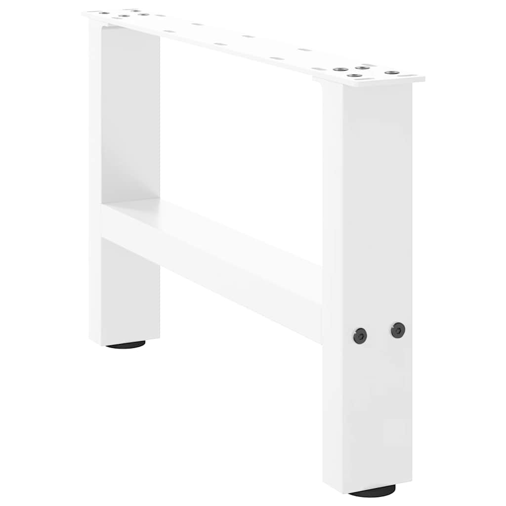 Pieds de table basse Blanc 2 pièces 50 x (30-31) cm Acier - XIOS
