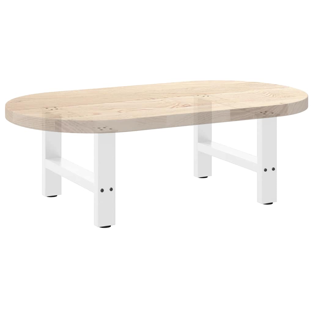 Pieds de table basse Blanc 2 pièces 50 x (30-31) cm Acier - XIOS
