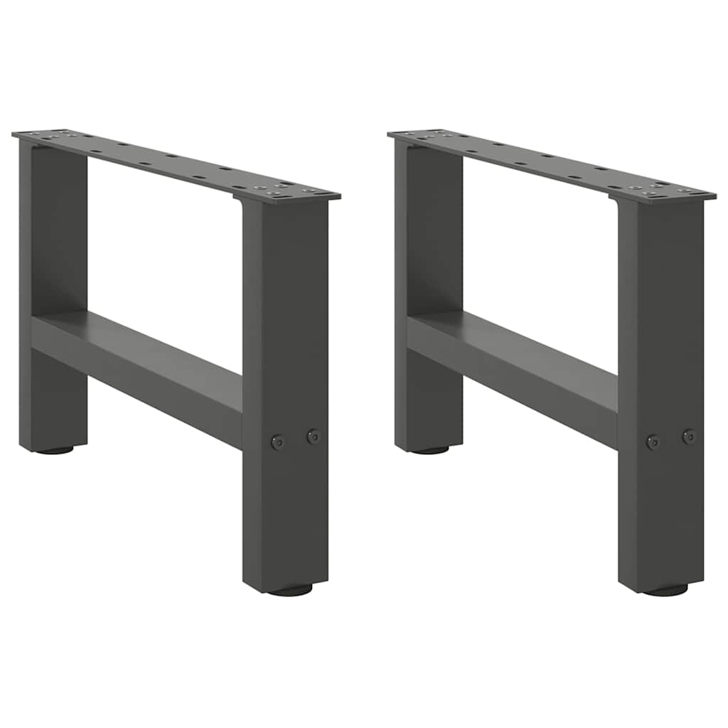 Pieds de table basse Anthracite 2 pièces 50 x (30-31) cm Acier - XIOS
