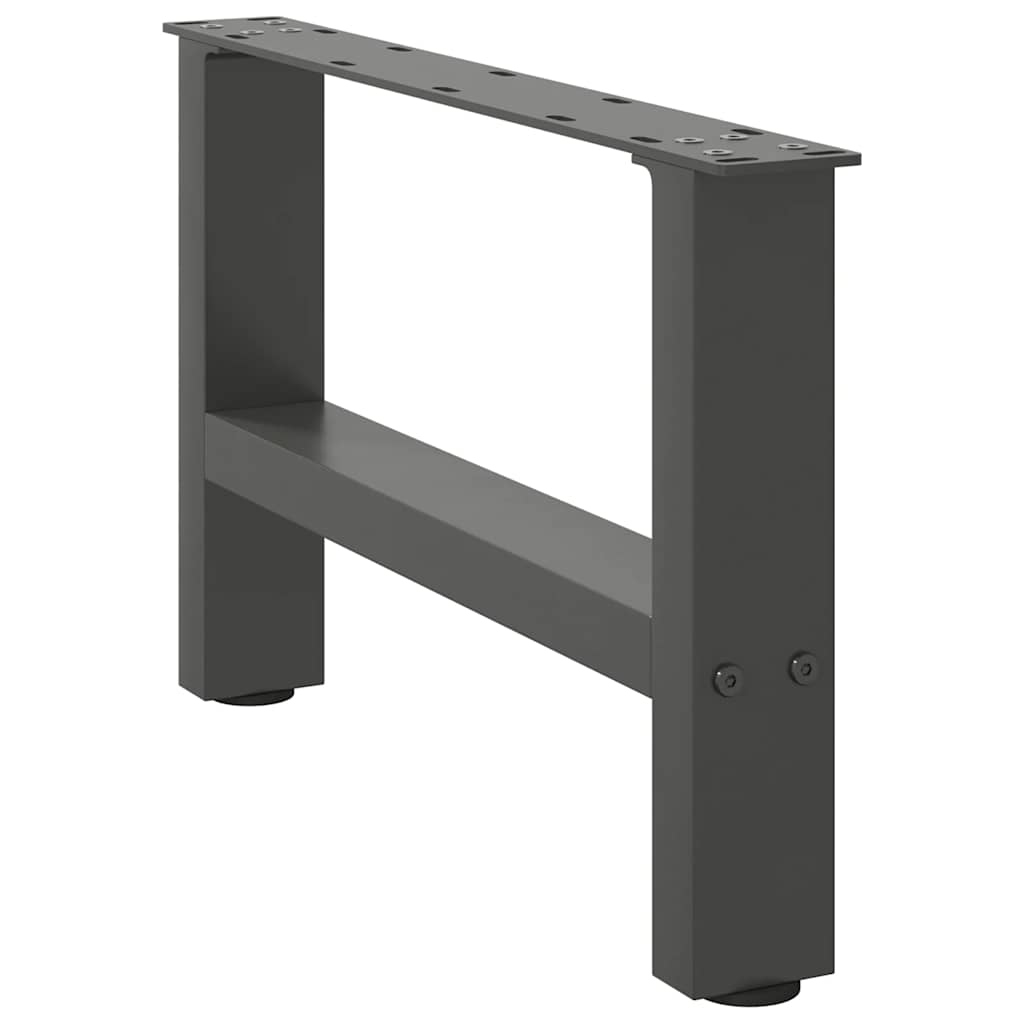 Pieds de table basse Anthracite 2 pièces 50 x (30-31) cm Acier - XIOS
