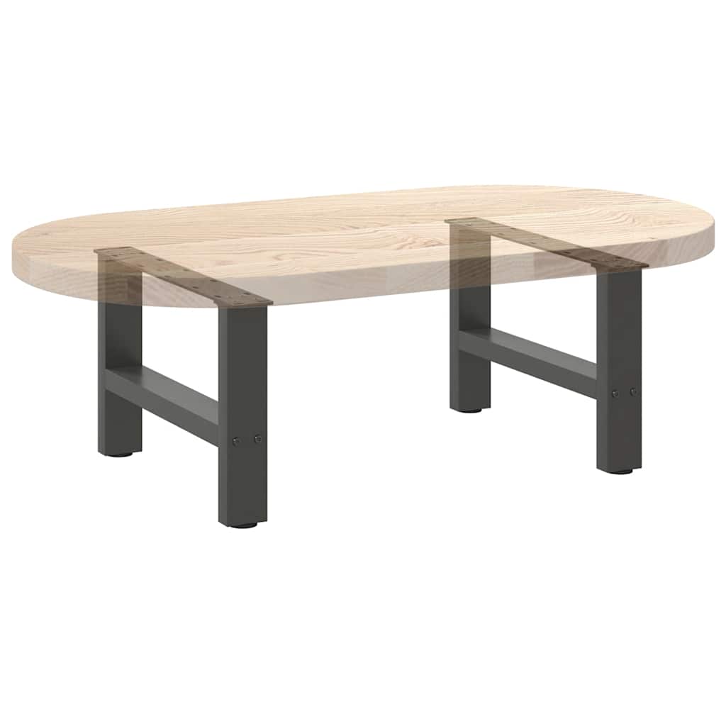 Pieds de table basse Anthracite 2 pièces 50 x (30-31) cm Acier - XIOS