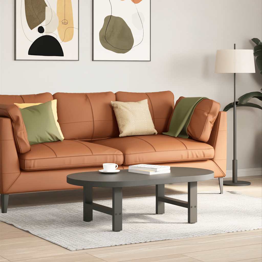 Pieds de table basse Anthracite 2 pièces 50 x (30-31) cm Acier - XIOS