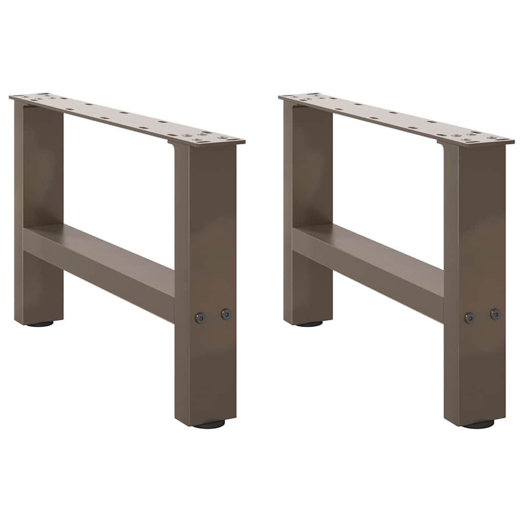Pieds de table basse en acier naturel 2 pièces 50 x (30-31) cm Acier - XIOS
