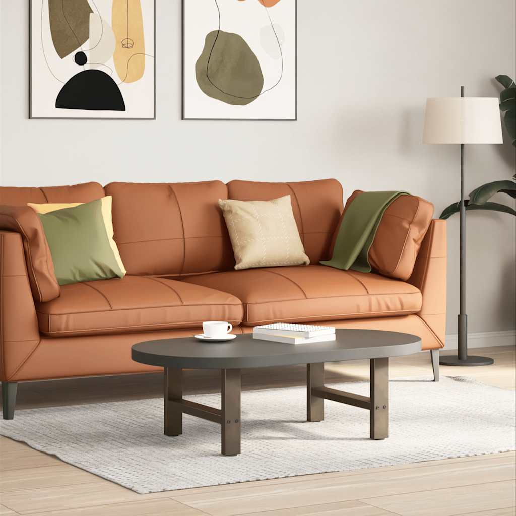 Pieds de table basse en acier naturel 2 pièces 50 x (30-31) cm Acier - XIOS