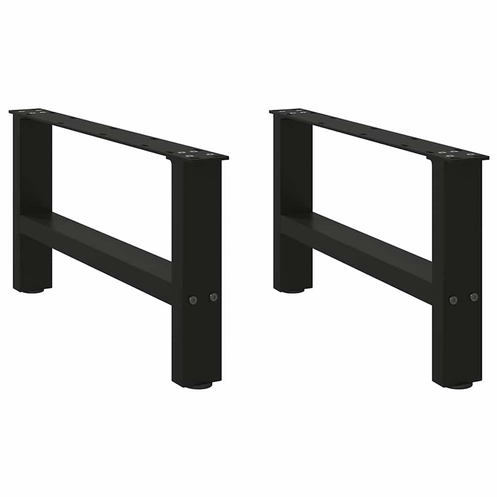 Pieds de table basse Noir 2 pièces 60 x (30-31) cm Acier - XIOS