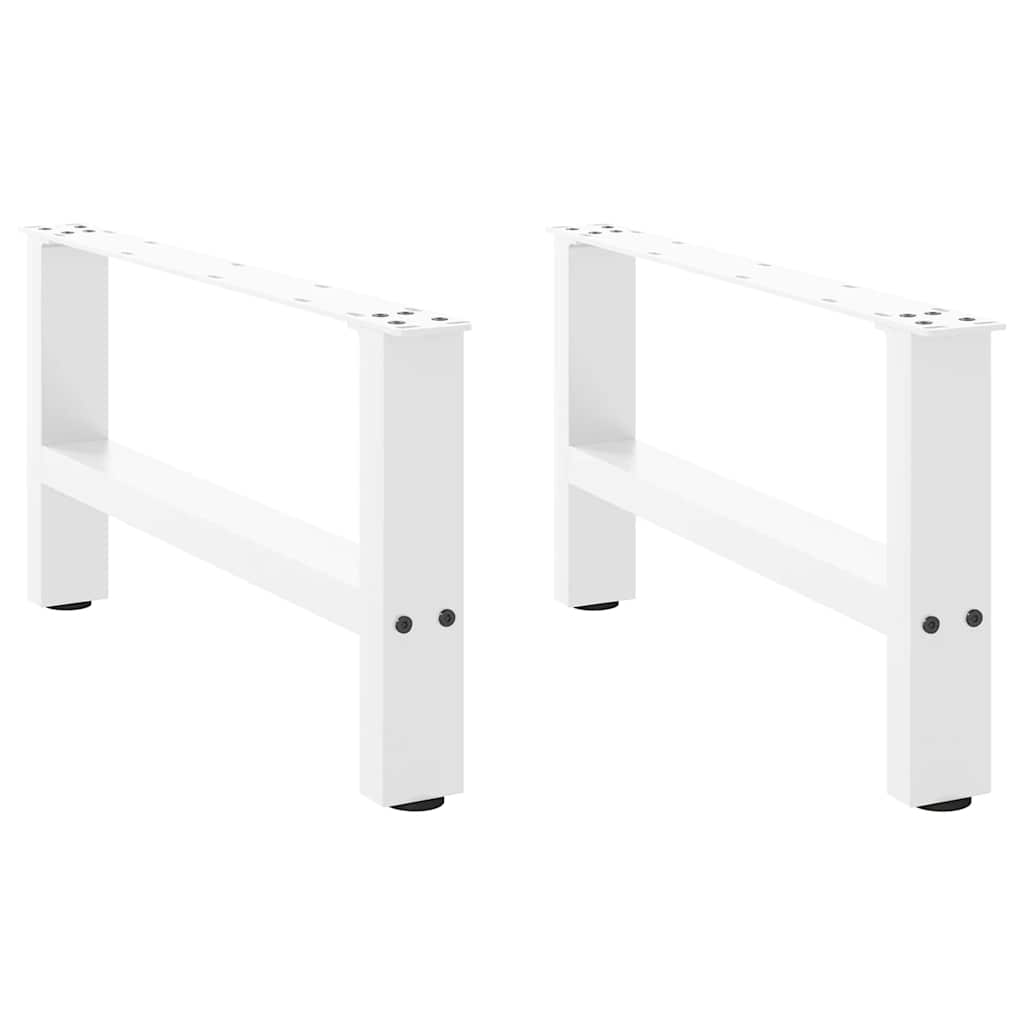 Pieds de table basse Blanc 2 pièces 60 x (30-31) cm Acier - XIOS
