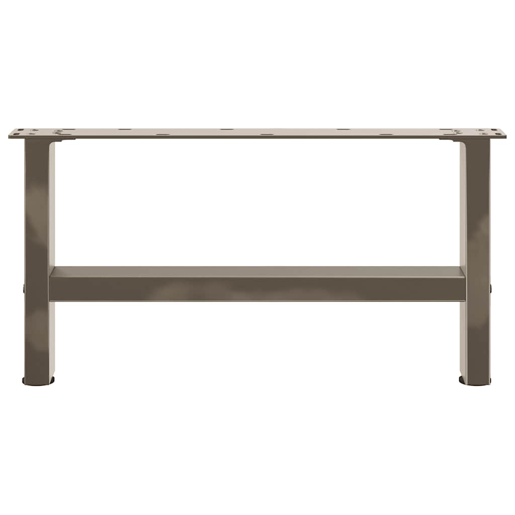 Pieds de table basse en acier naturel 2 pièces 60 x (30-31) cm Acier - XIOS