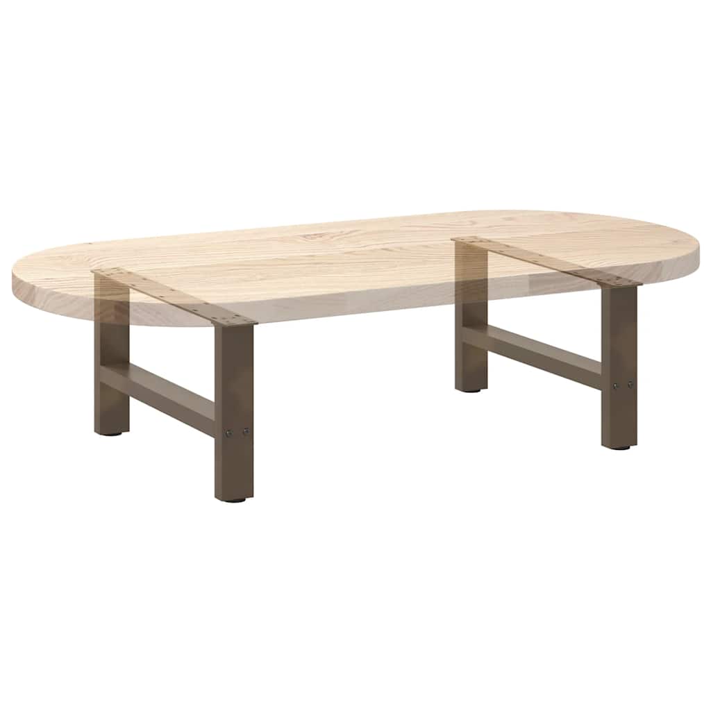 Pieds de table basse en acier naturel 2 pièces 60 x (30-31) cm Acier - XIOS
