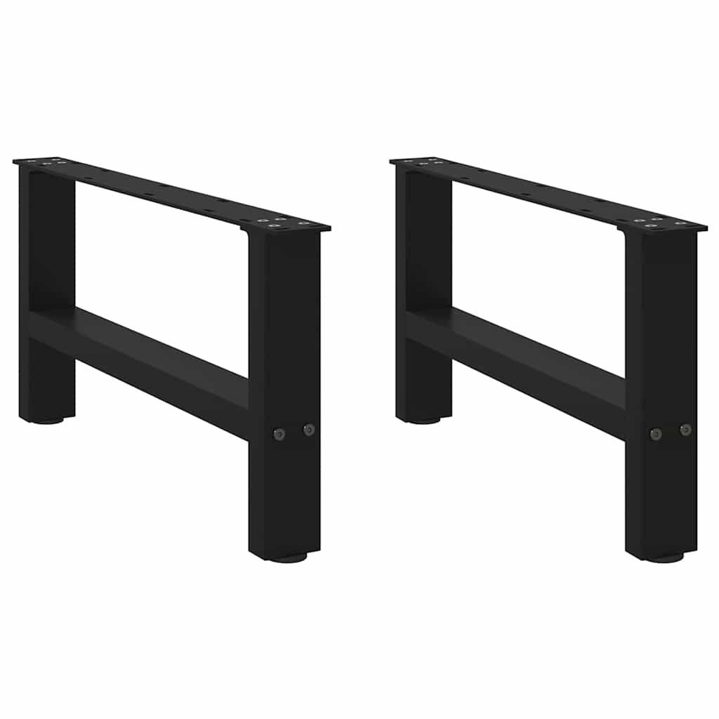 Pieds de table basse Noir 2 pièces 70 x (30-31) cm Acier - XIOS