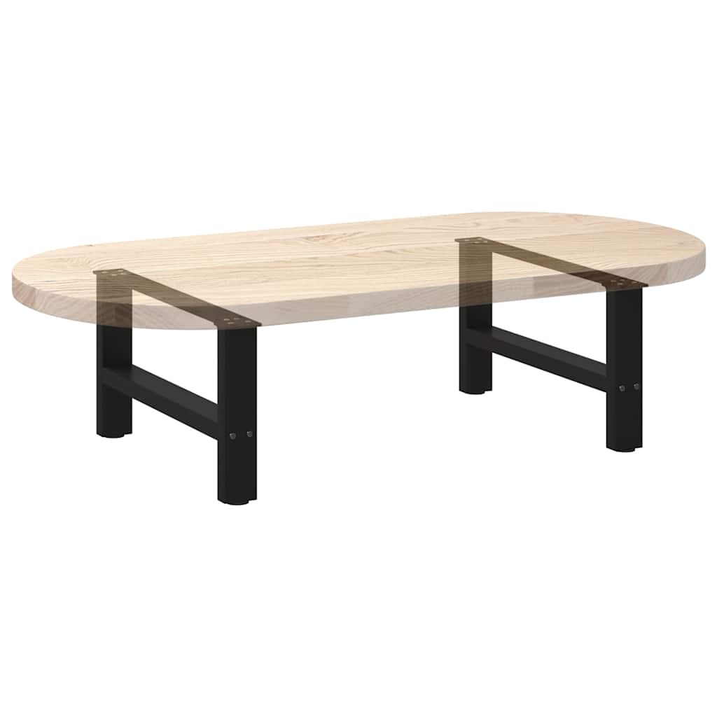 Pieds de table basse Noir 2 pièces 70 x (30-31) cm Acier - XIOS