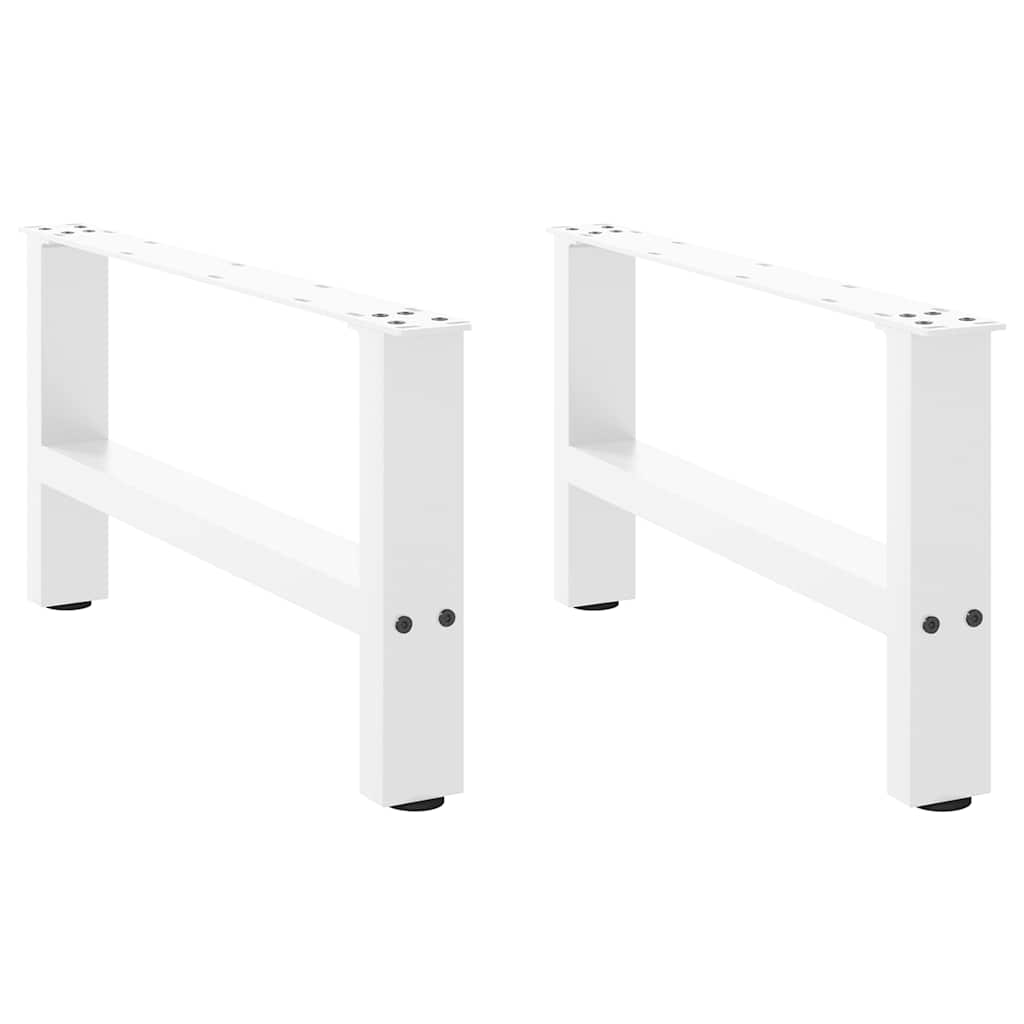 Pieds de table basse Blanc 2 pièces 70 x (30-31) cm Acier - XIOS