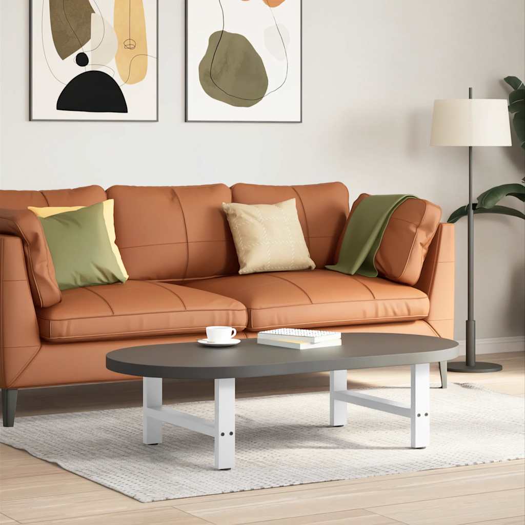 Pieds de table basse Blanc 2 pièces 70 x (30-31) cm Acier - XIOS