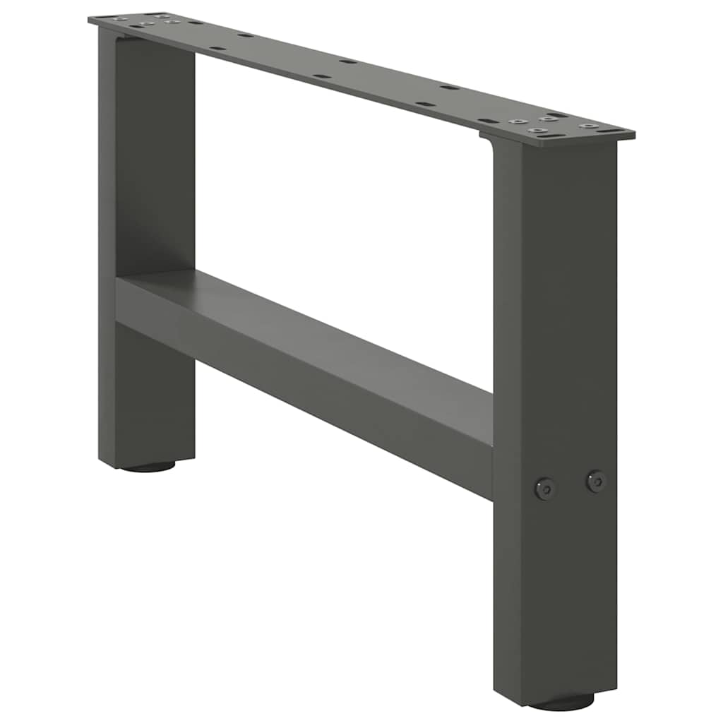 Pieds de table basse Anthracite 2 pièces 70 x (30-31) cm Acier - XIOS
