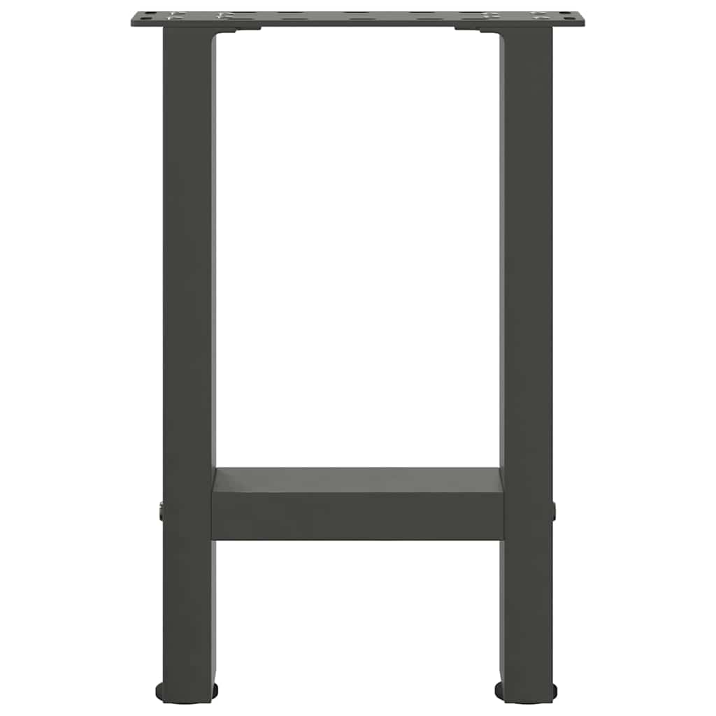 Pieds de table basse Anthracite 2 pièces 28 x (42-43) cm Acier - XIOS