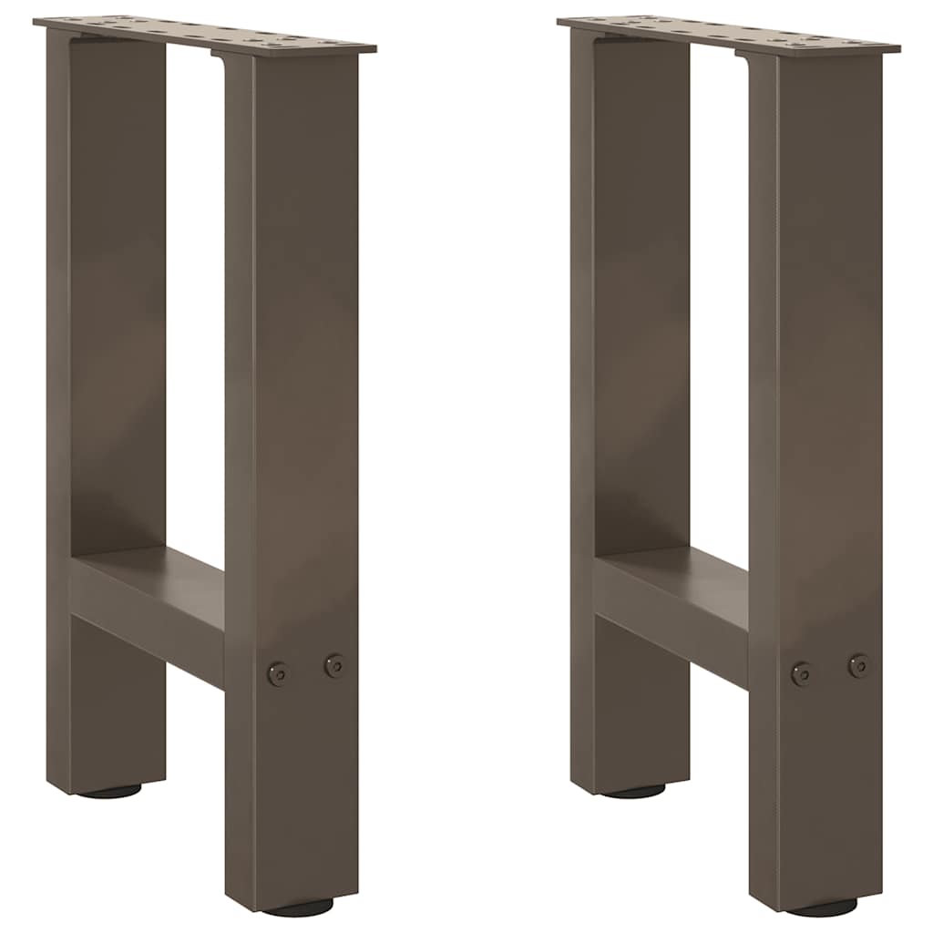 Pieds de table basse en acier naturel 2 pièces 28 x (42-43) cm Acier - XIOS