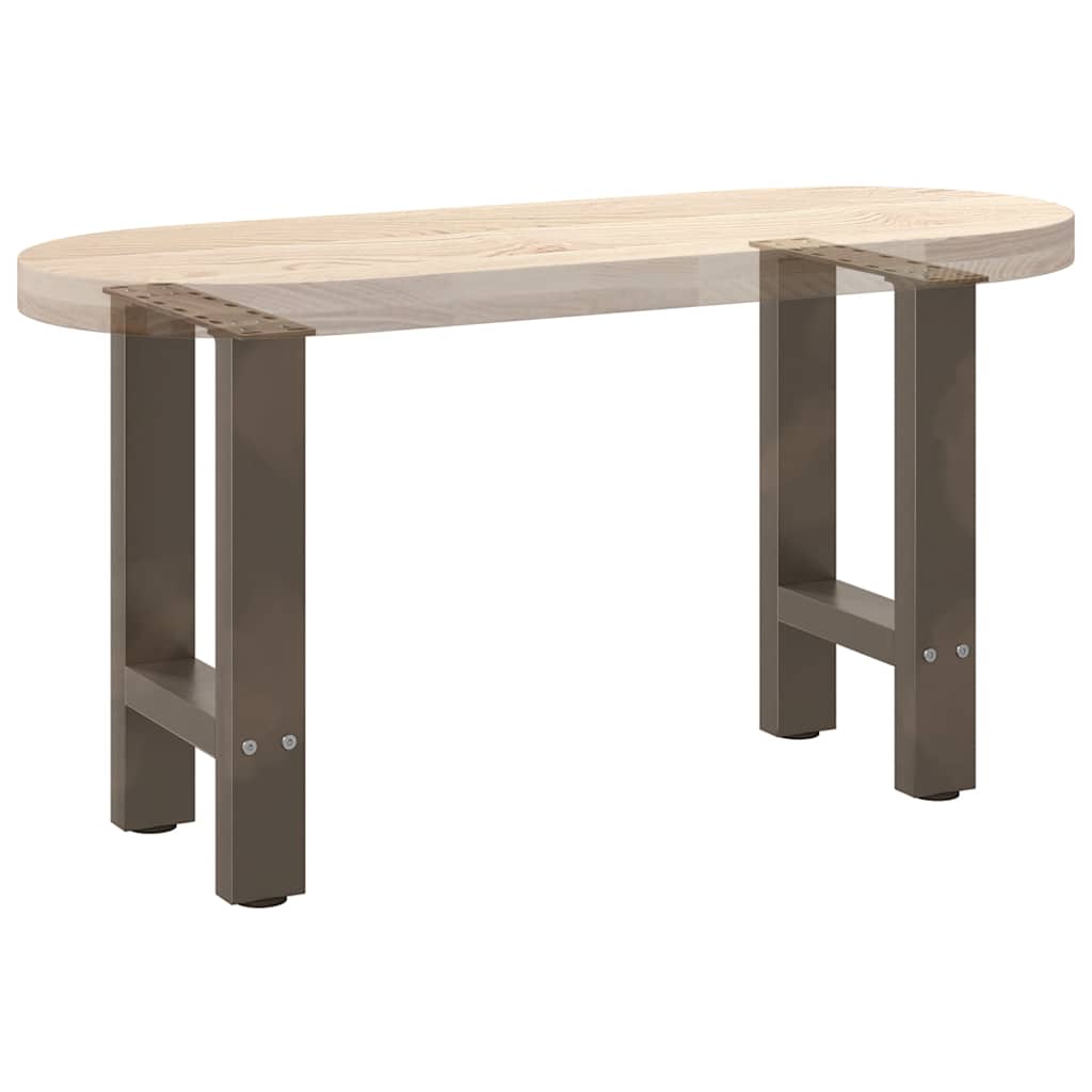 Pieds de table basse en acier naturel 2 pièces 28 x (42-43) cm Acier - XIOS