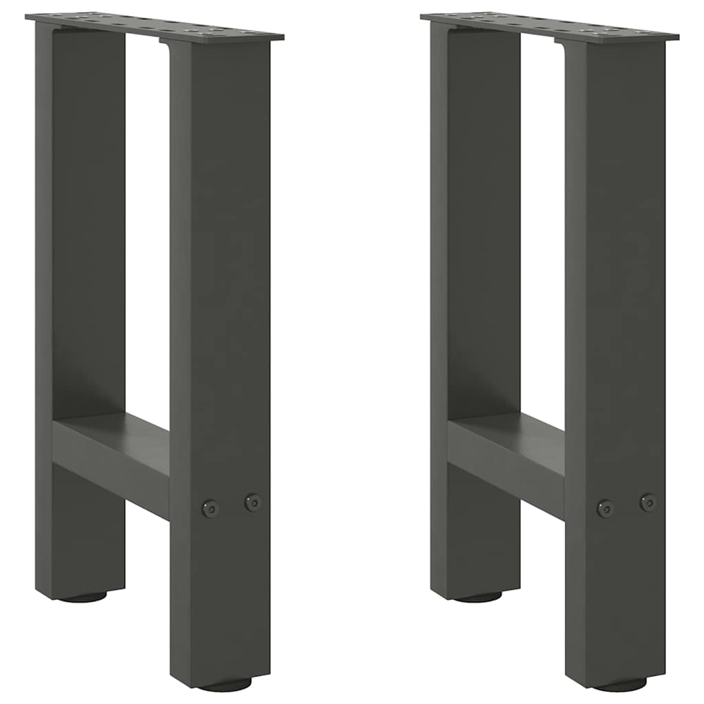 Pieds de table basse Anthracite 2 pièces 38 x (42-43) cm Acier - XIOS