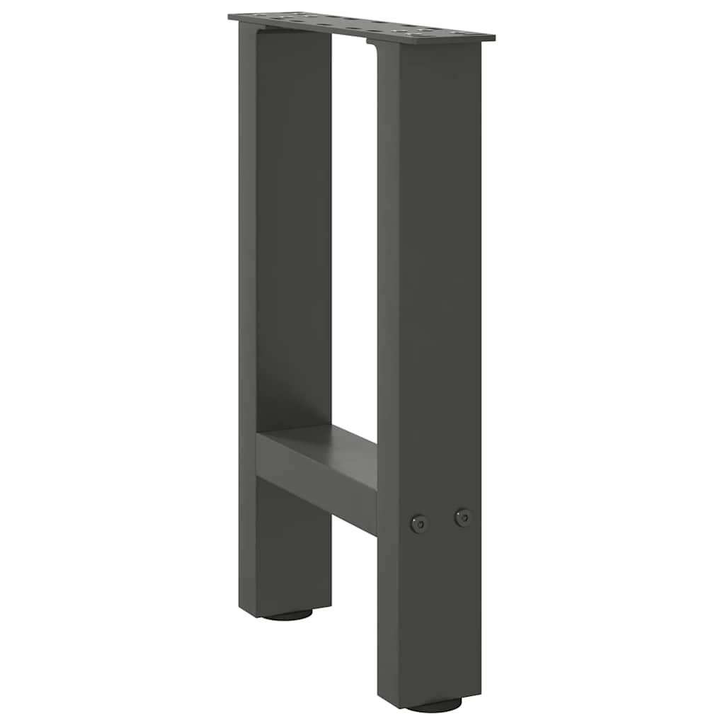 Pieds de table basse Anthracite 2 pièces 38 x (42-43) cm Acier - XIOS