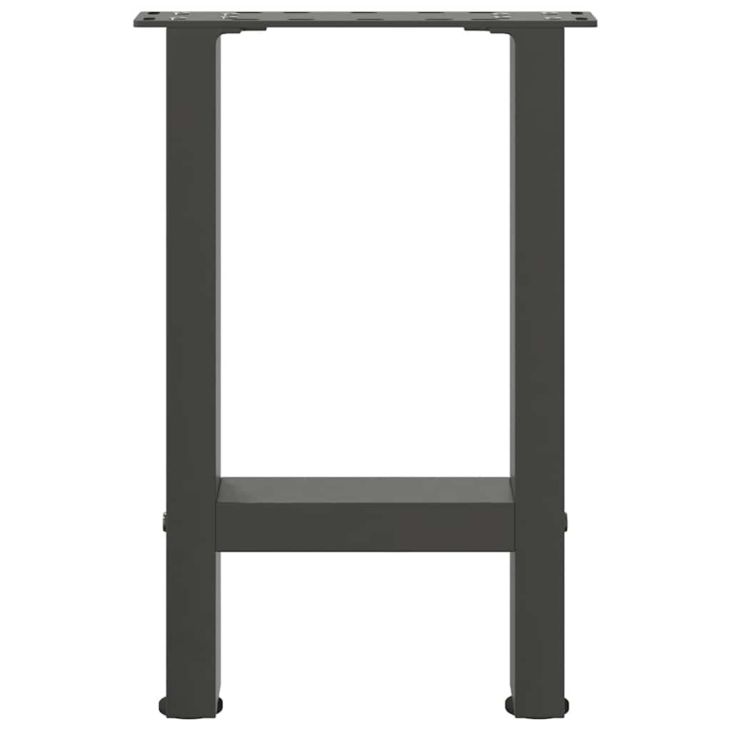 Pieds de table basse Anthracite 2 pièces 38 x (42-43) cm Acier - XIOS