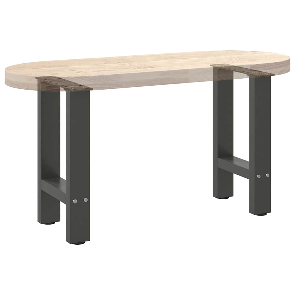 Pieds de table basse Anthracite 2 pièces 38 x (42-43) cm Acier - XIOS