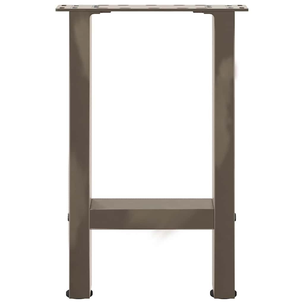 Pieds de table basse en acier naturel, 2 pièces, 38 x (42-43) cm - XIOS