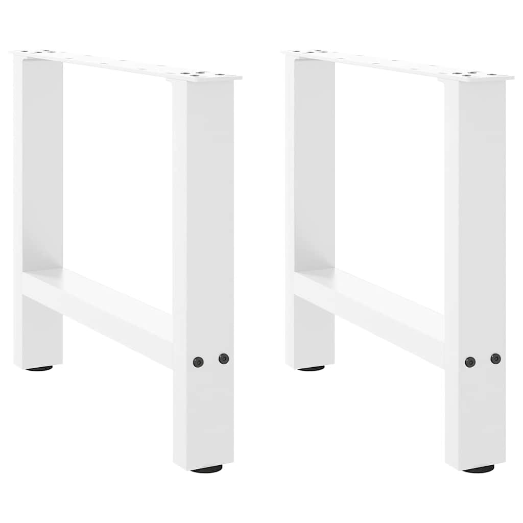 Pieds de table basse Blanc 2 pièces 50 x (42-43) cm Acier - XIOS