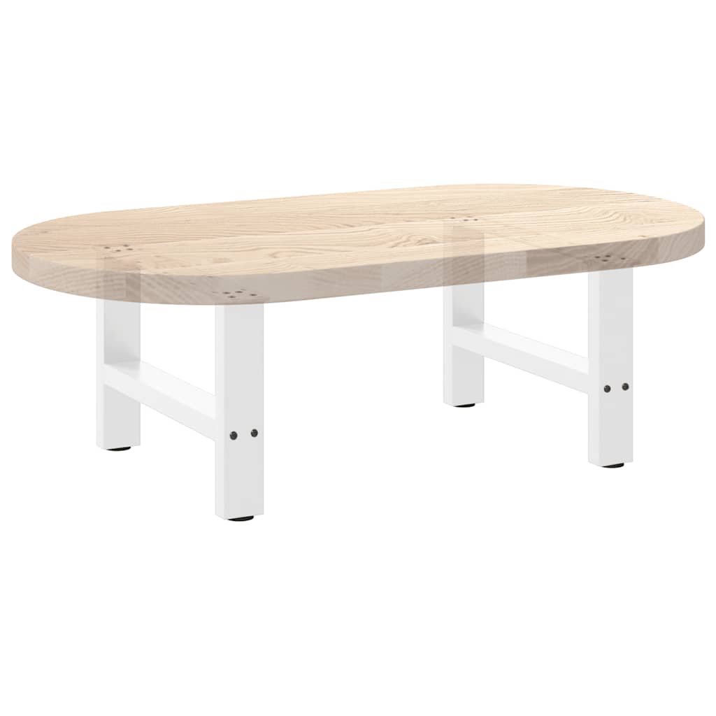 Pieds de table basse Blanc 2 pièces 50 x (42-43) cm Acier - XIOS