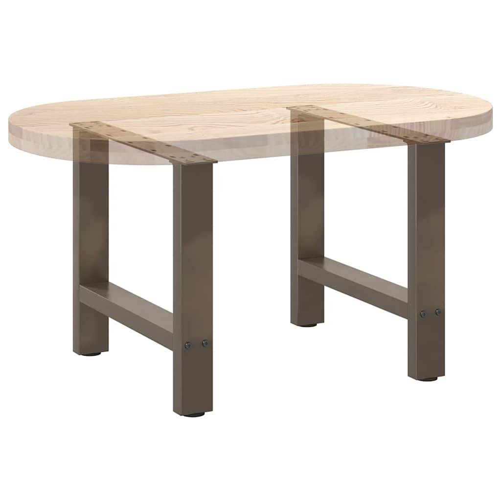 Pieds de table basse en acier naturel 2 pièces 50 x (42-43) cm Acier - XIOS
