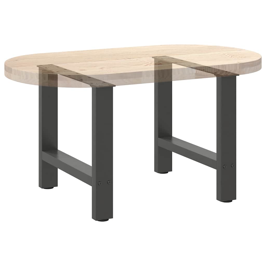 Pieds de table basse Anthracite 2 pièces 60 x (42-43) cm Acier - XIOS