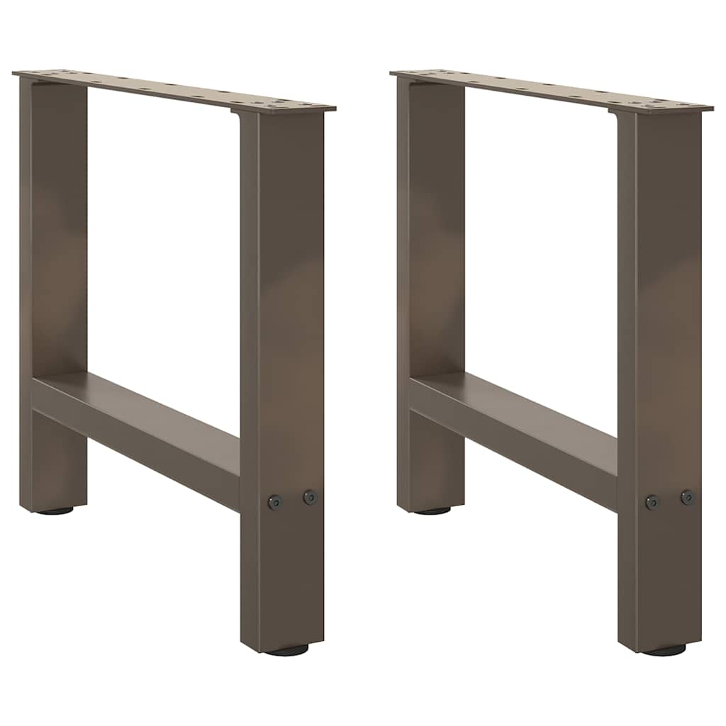 Pieds de table basse en acier naturel 2 pièces 60 x (42-43) cm Acier - XIOS