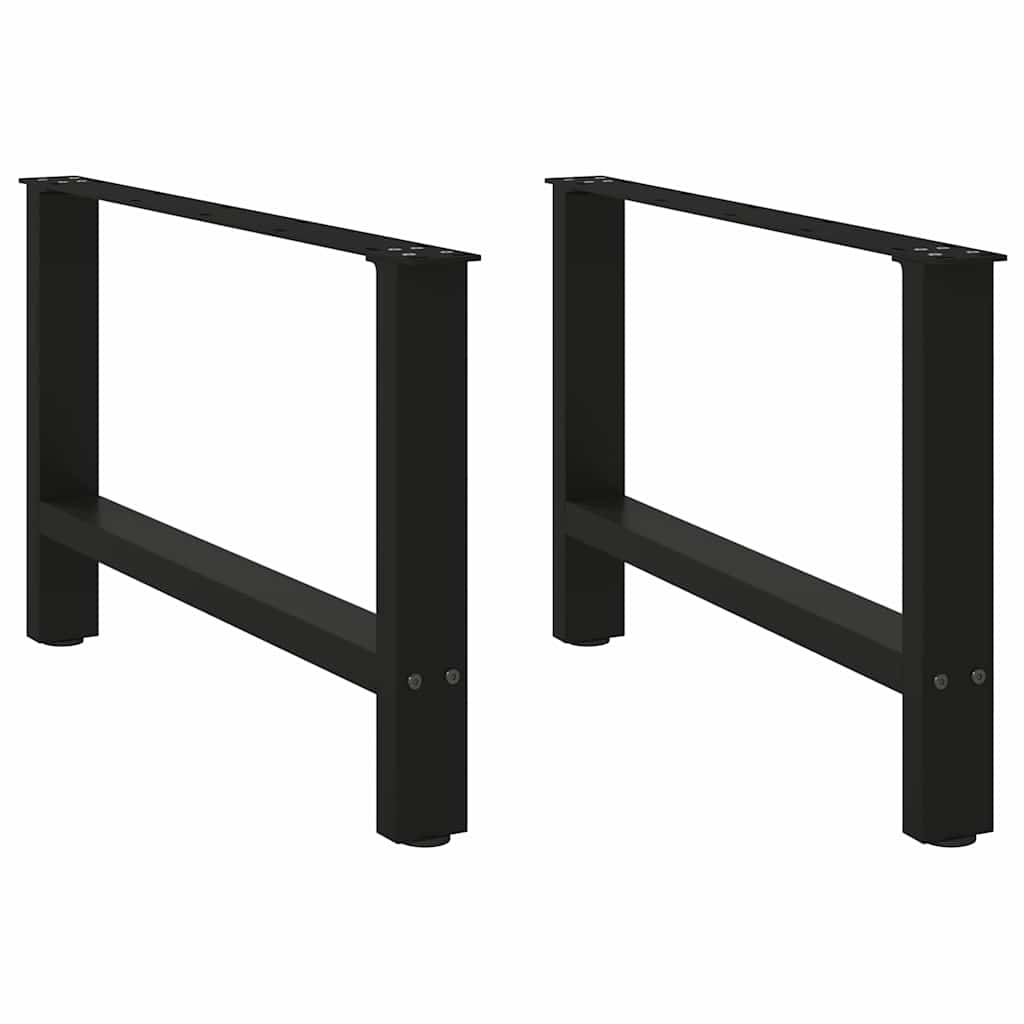 Pieds de table basse Noir 2 pièces 70 x (42-43) cm Acier - XIOS