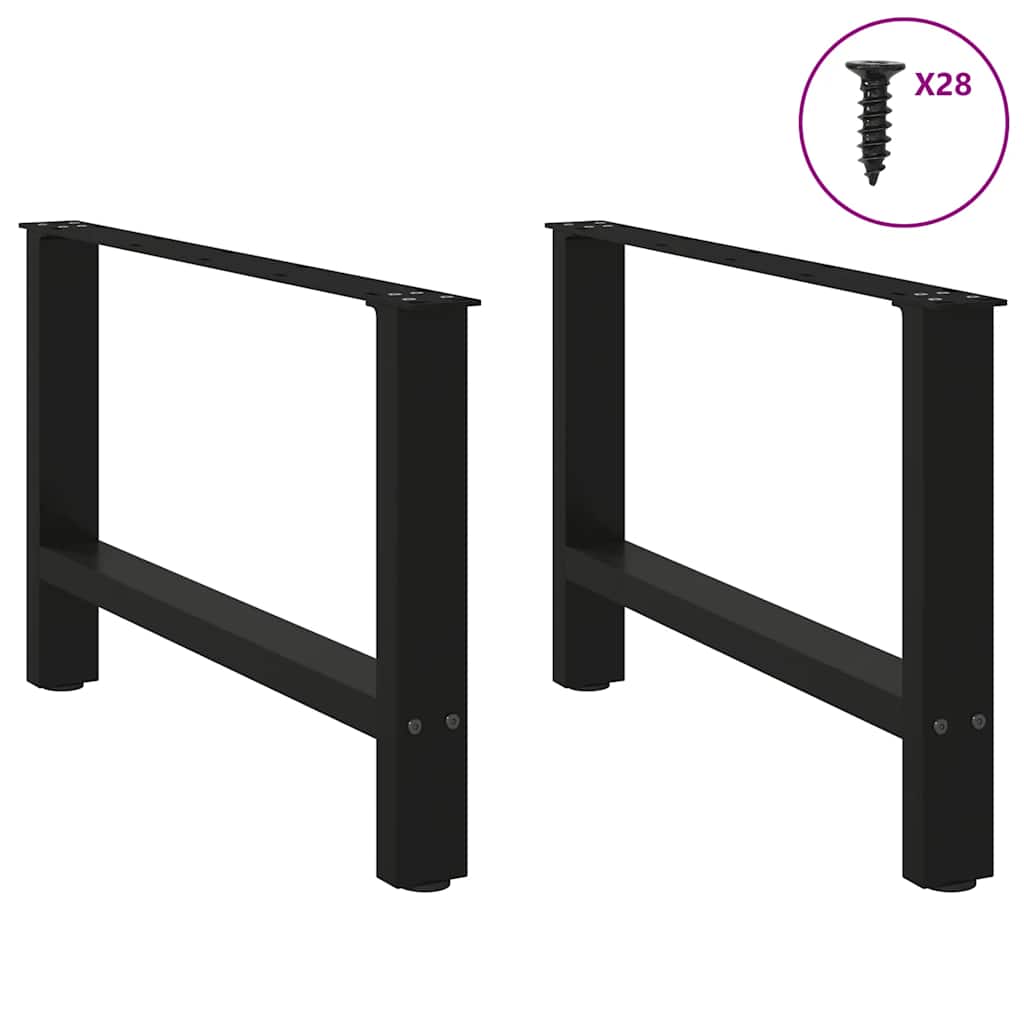 Pieds de table basse Noir 2 pièces 70 x (42-43) cm Acier - XIOS