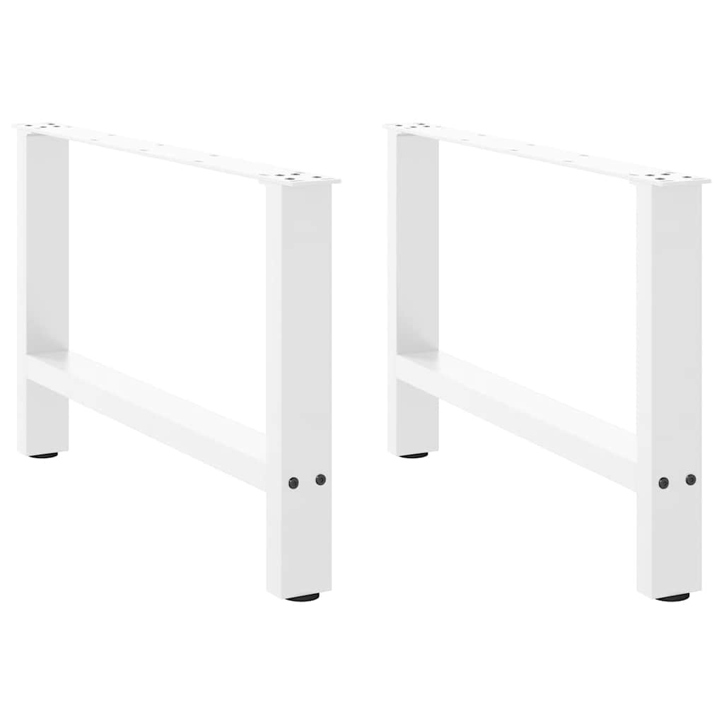Pieds de table basse Blanc 2 pièces 70 x (42-43) cm Acier - XIOS