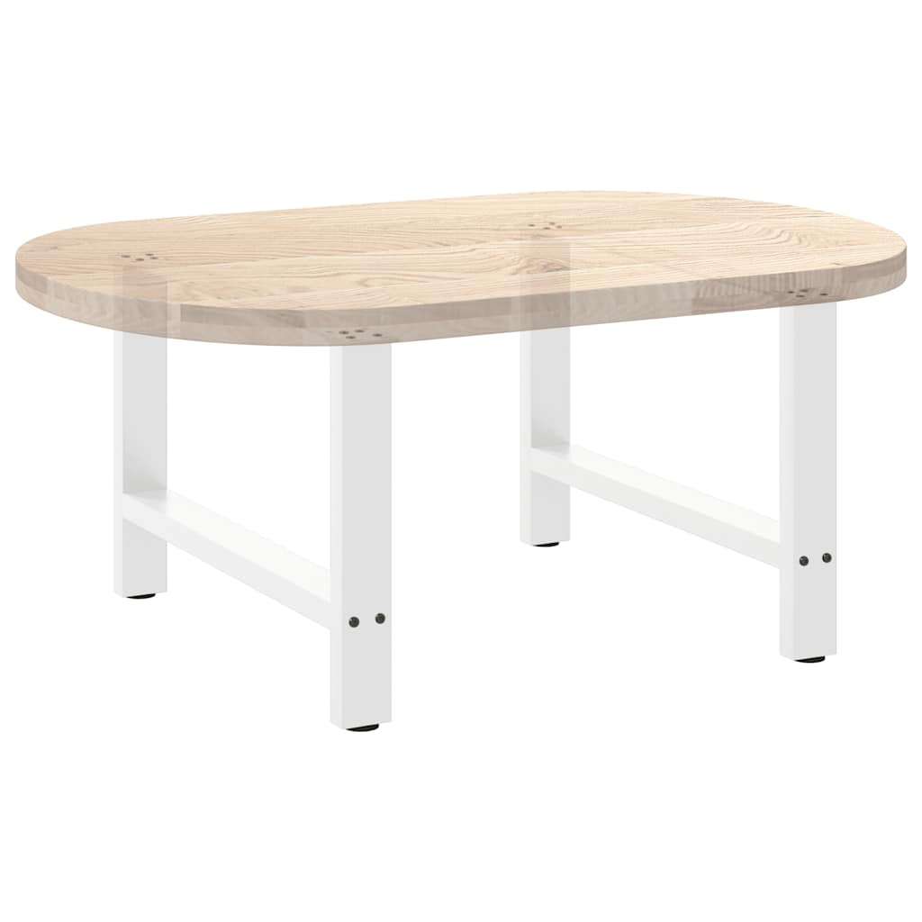 Pieds de table basse Blanc 2 pièces 70 x (42-43) cm Acier - XIOS