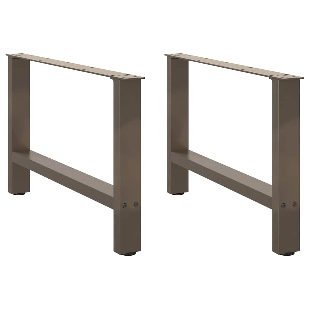 Pieds de table basse en acier naturel, 2 pièces, 70 x (42-43) cm - XIOS