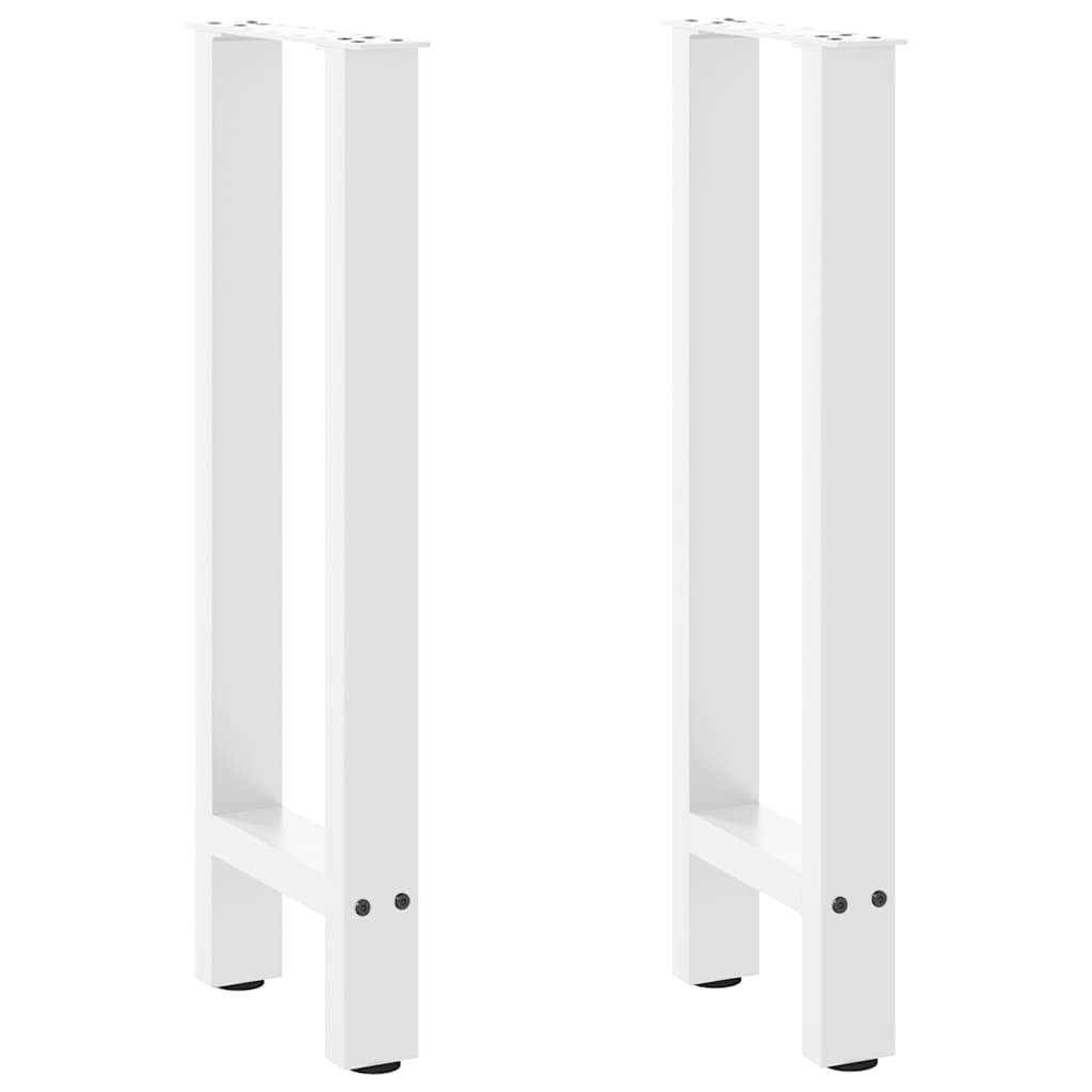 Pieds de table console Blanc 2 pièces 28 x (72-73) cm Acier - XIOS