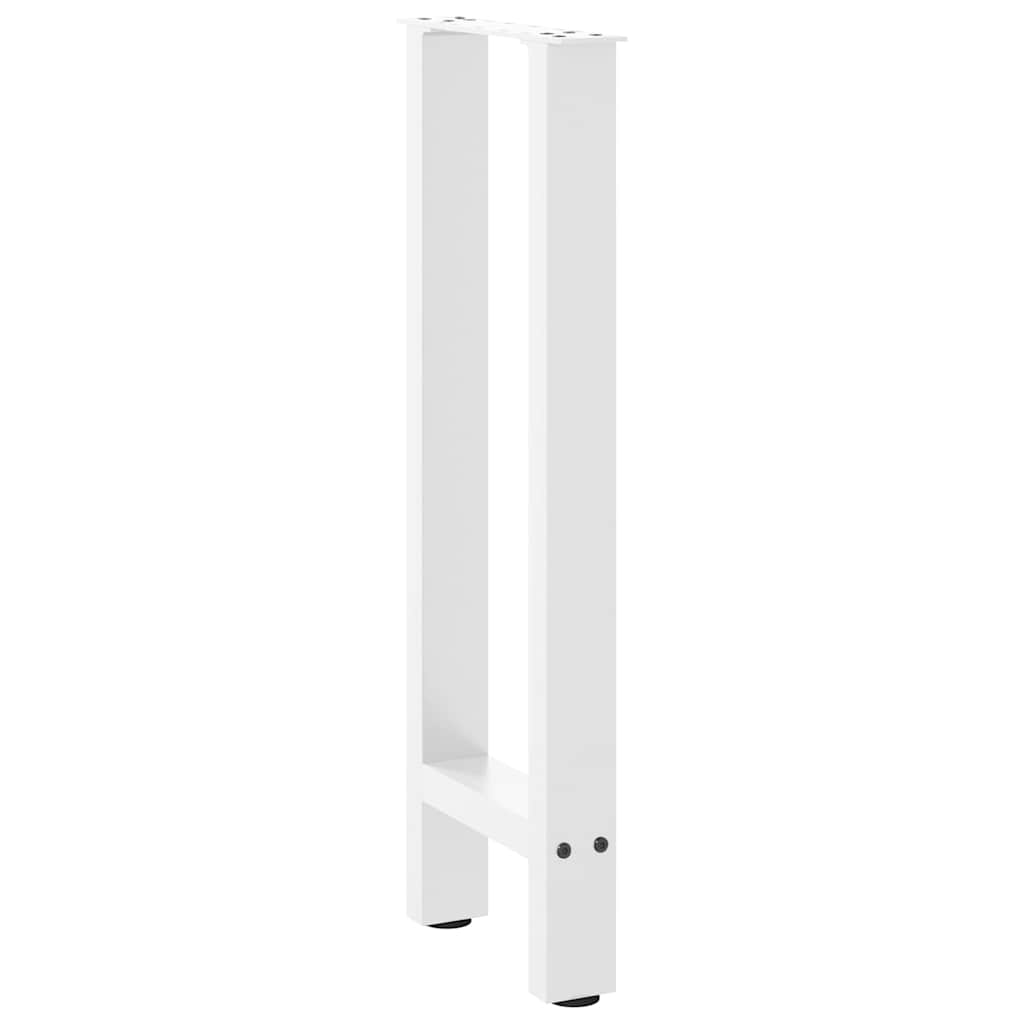Pieds de table console Blanc 2 pièces 28 x (72-73) cm Acier - XIOS