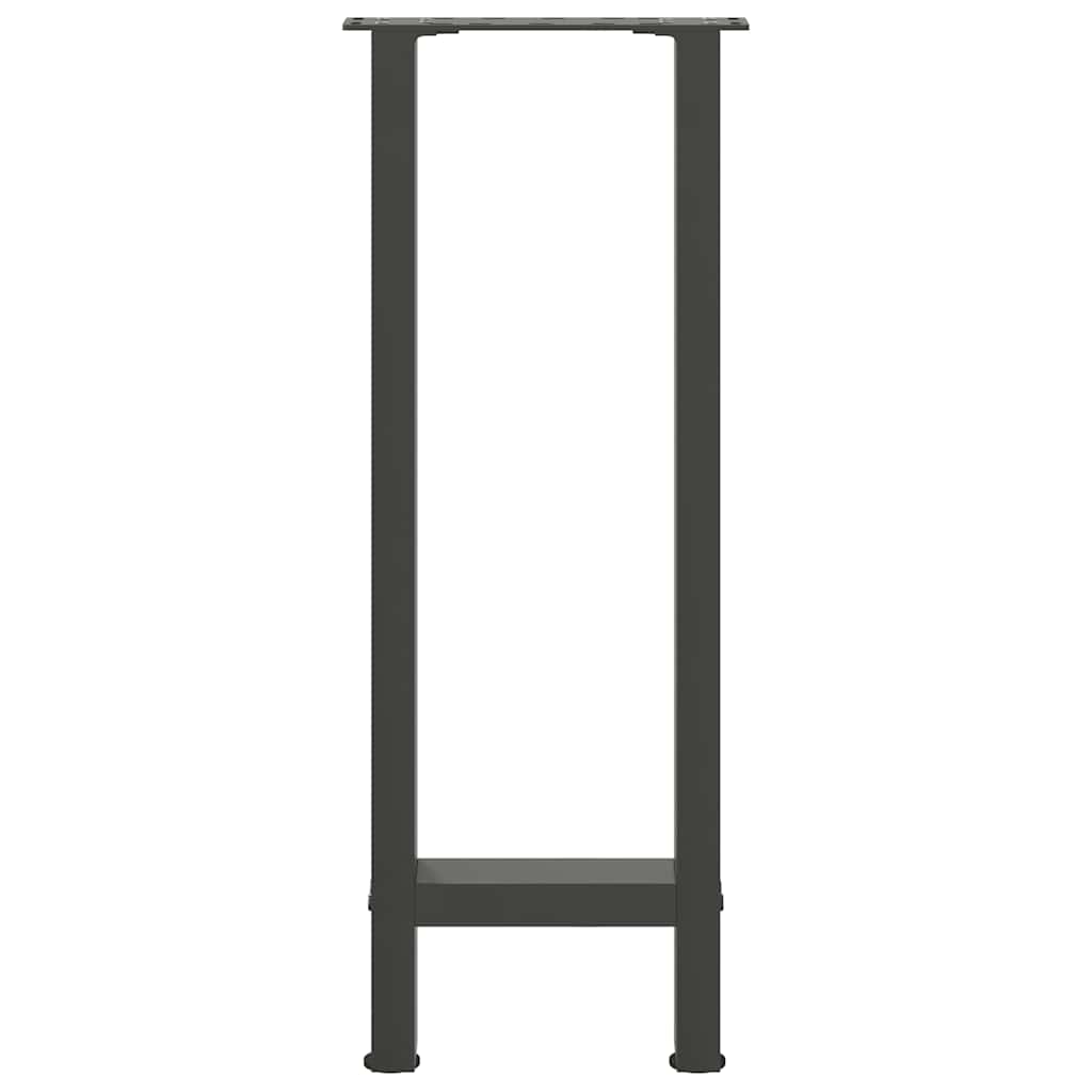 Pieds de table console Anthracite 2 pièces 28 x (72-73) cm Acier - XIOS