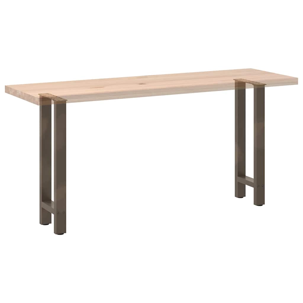 Pieds de table console en acier naturel, 2 pièces, 28 x (72-73) cm - XIOS