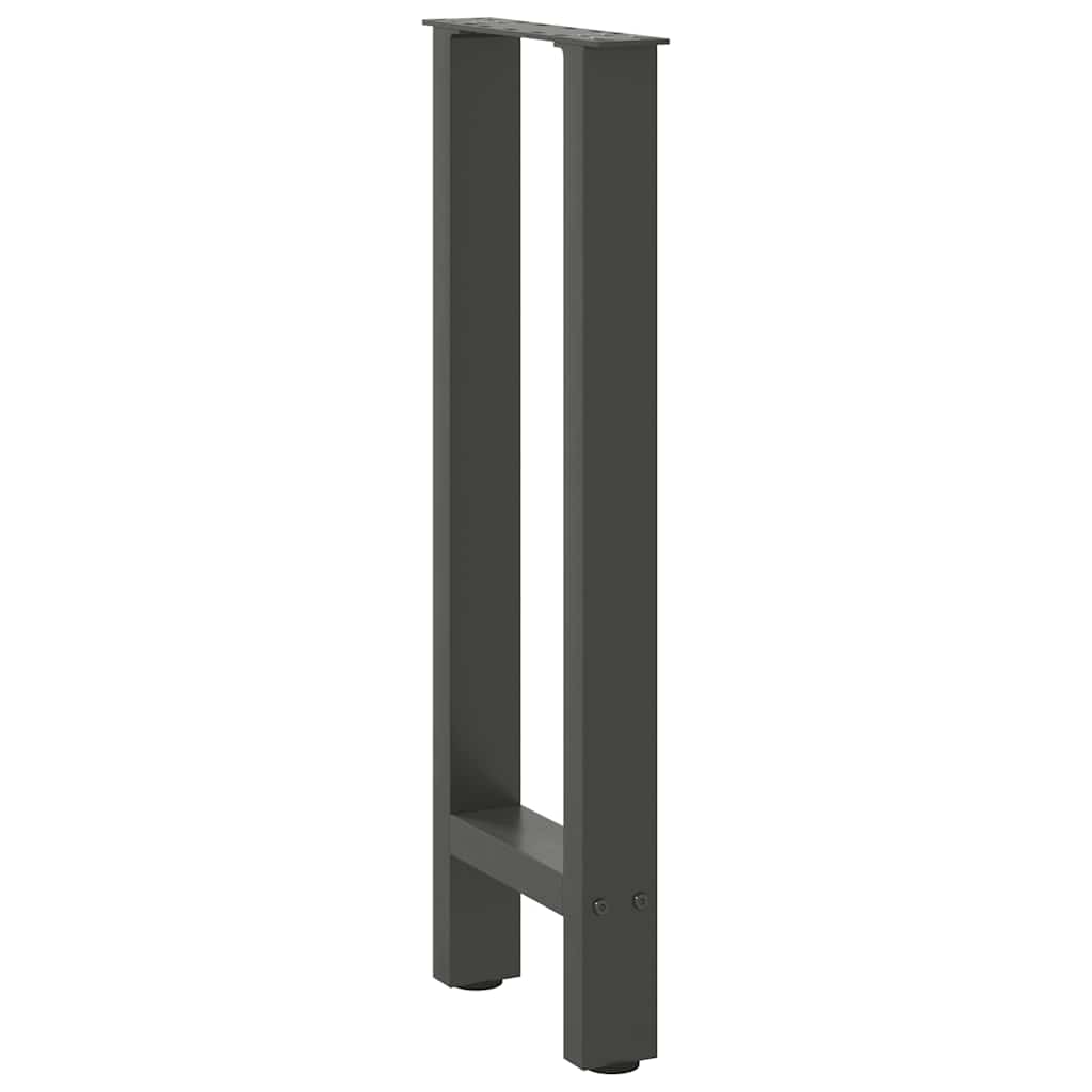Pieds de table console Anthracite 2 pièces 38 x (72-73) cm Acier - XIOS
