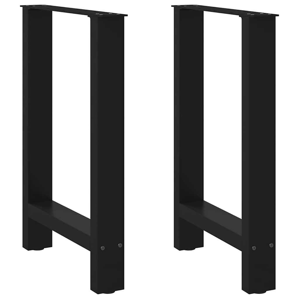 Pieds de table à manger Noir 2 pièces 50 x (72-73) cm Acier