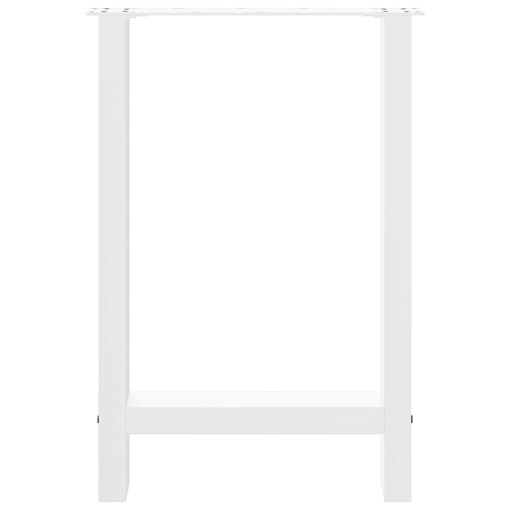 Pieds de table à manger Blanc 2 pièces 50 x (72-73) cm Acier - XIOS