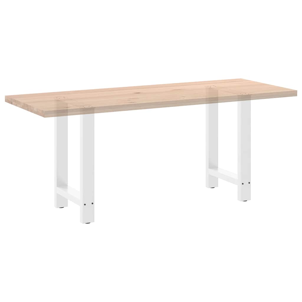 Pieds de table à manger Blanc 2 pièces 50 x (72-73) cm Acier - XIOS