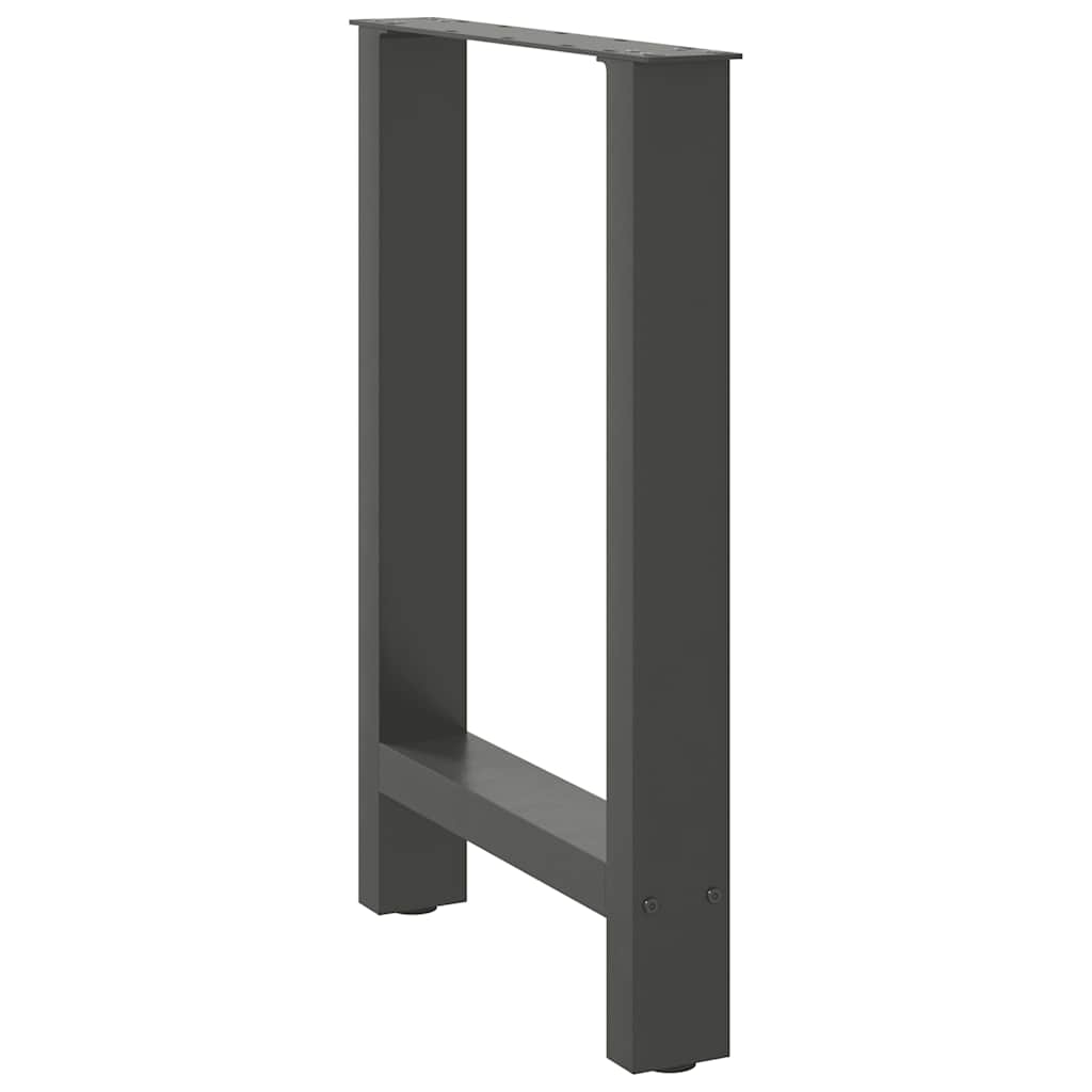 Pieds de table à manger Anthracite 2 pièces 50 x (72-73) cm Acier - XIOS
