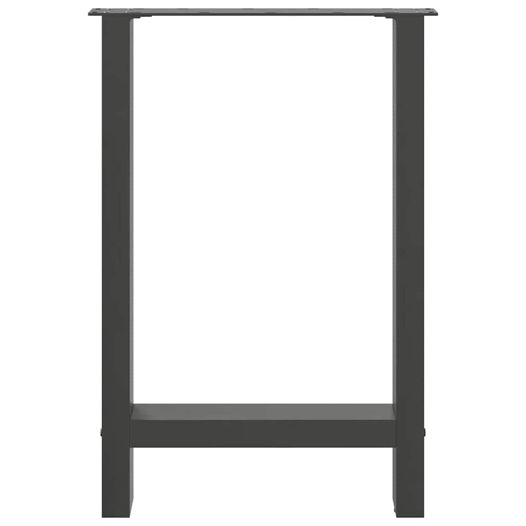 Pieds de table à manger Anthracite 2 pièces 50 x (72-73) cm Acier - XIOS